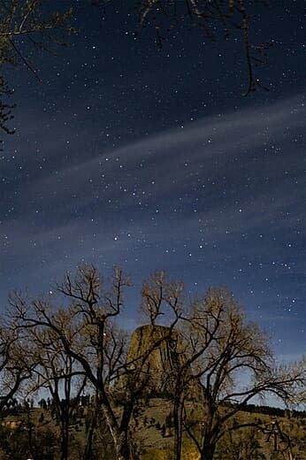 Night Sky Over Devils Tower